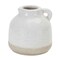 Melrose Decorative Bud Vases with Handle - 4.75" - White and Beige - Set of 3